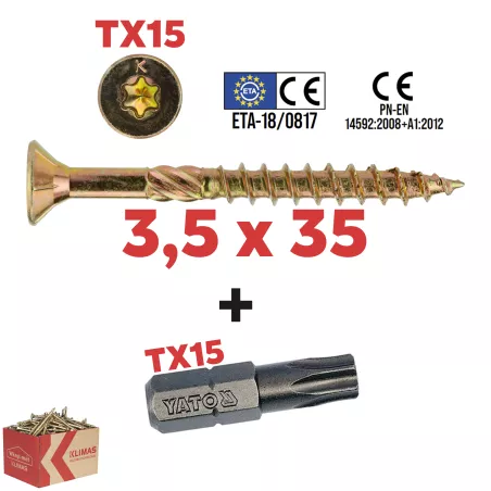 Wkręty konstrukcyjne Klimas KMWHT - Wysoka jakość, niezawodność i bezpieczeństwo