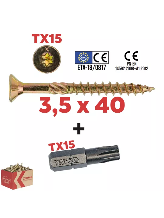 Wkręty konstrukcyjne Klimas KMWHT - Wysoka jakość, niezawodność i bezpieczeństwo