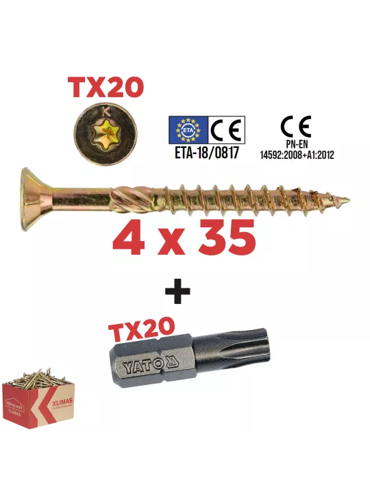 Wkręty konstrukcyjne Klimas KMWHT - Wysoka jakość, niezawodność i bezpieczeństwo